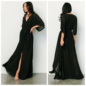 Baltic Born Kia Kimono Black Maxi Dress